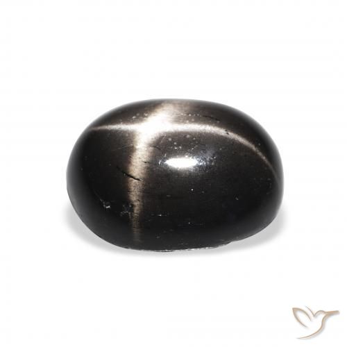 9,17 ctw natürlicher Schwarz Sterndiopsid, Oval, Lichtundurchlässig