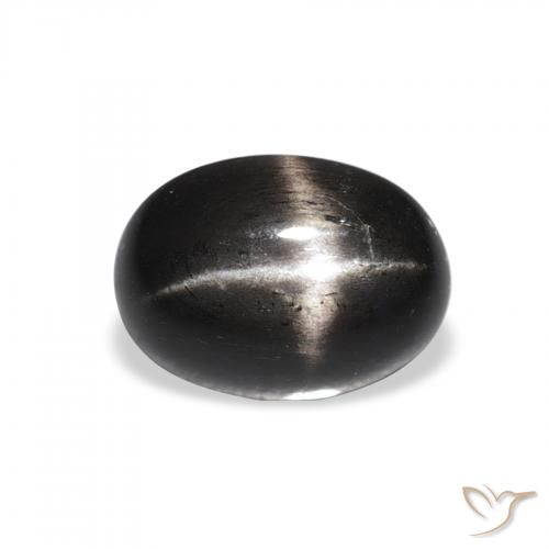 1.82ct Natürlicher Schwarz Sterndiopsid, Oval, Lichtundurchlässig