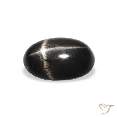 9,17 ctw natürlicher Schwarz Sterndiopsid, Oval, Lichtundurchlässig