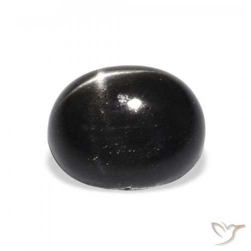 9,17 ctw natürlicher Schwarz Sterndiopsid, Oval, Lichtundurchlässig