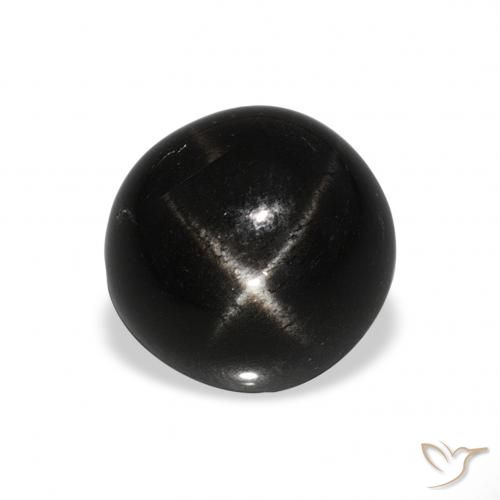 2.74ct Natürlicher Schwarz Sterndiopsid, Runden, Lichtundurchlässig