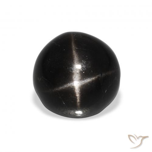 4.50ct Natürlicher Schwarz Sterndiopsid, Runden, Lichtundurchlässig