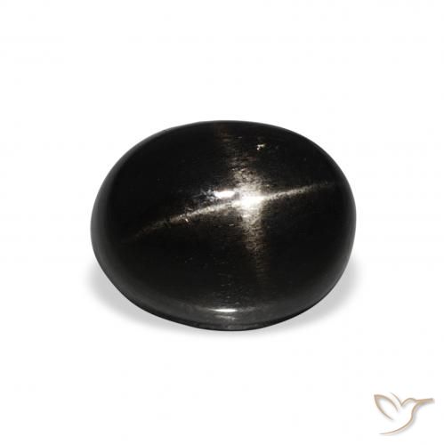 2.82ct Natürlicher Schwarz Sterndiopsid, Oval, Lichtundurchlässig