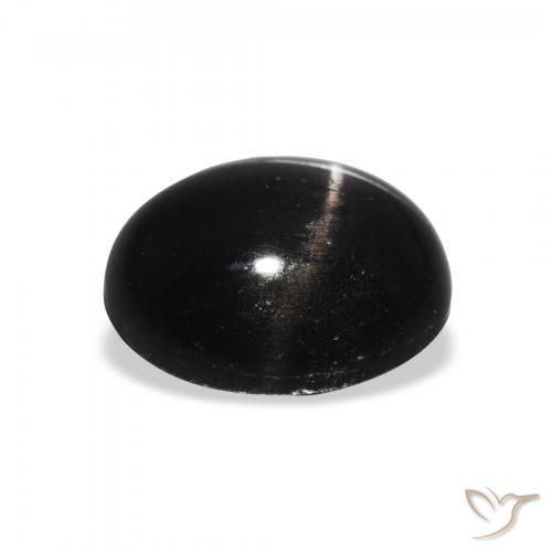 9,17 ctw natürlicher Schwarz Sterndiopsid, Oval, Lichtundurchlässig
