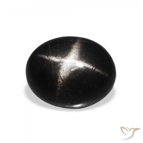 4.63ct Natürlicher Schwarz Sterndiopsid, Oval, Lichtundurchlässig