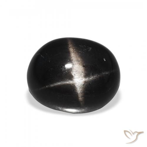4.61ct Natürlicher Schwarz Sterndiopsid, Oval, Lichtundurchlässig