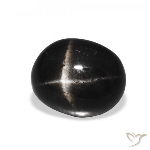 9,17 ctw natürlicher Schwarz Sterndiopsid, Oval, Lichtundurchlässig