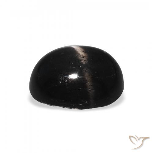 9,17 ctw natürlicher Schwarz Sterndiopsid, Oval, Lichtundurchlässig