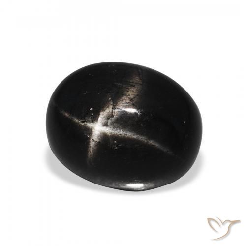 9,17 ctw natürlicher Schwarz Sterndiopsid, Oval, Lichtundurchlässig