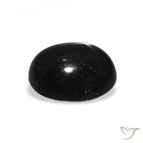 9,17 ctw natürlicher Schwarz Sterndiopsid, Oval, Lichtundurchlässig