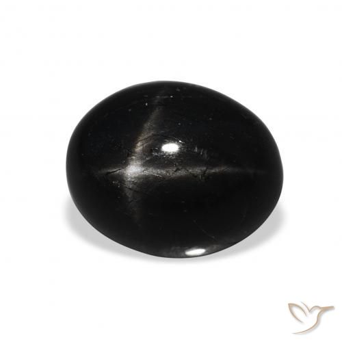 9,17 ctw natürlicher Schwarz Sterndiopsid, Oval, Lichtundurchlässig