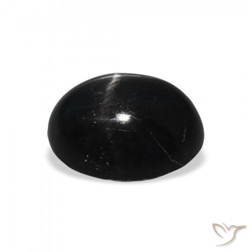 9,17 ctw natürlicher Schwarz Sterndiopsid, Oval, Lichtundurchlässig