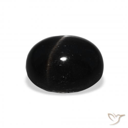 9,17 ctw natürlicher Schwarz Sterndiopsid, Oval, Lichtundurchlässig