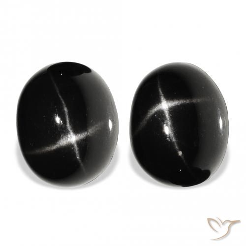 13.24ctw Natürlicher Schwarz Sterndiopsid, Oval, Lichtundurchlässig