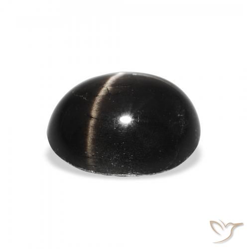 9,17 ctw natürlicher Schwarz Sterndiopsid, Oval, Lichtundurchlässig