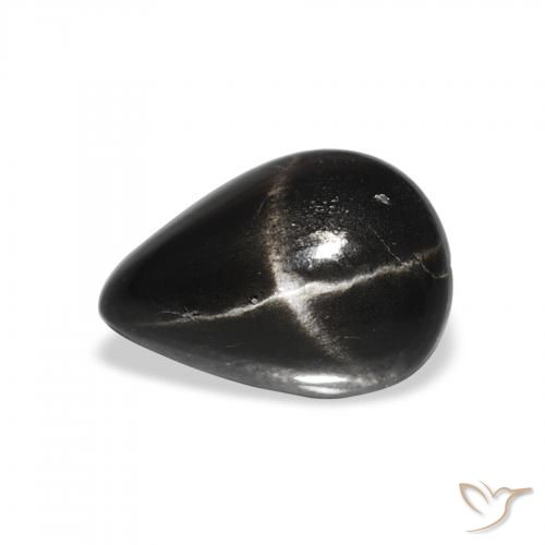 2.24ct Natürlicher Schwarz Sterndiopsid, Birnenform, Lichtundurchlässig
