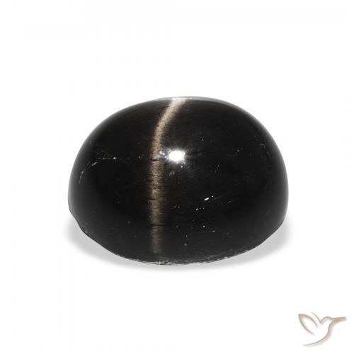 9,17 ctw natürlicher Schwarz Sterndiopsid, Oval, Lichtundurchlässig
