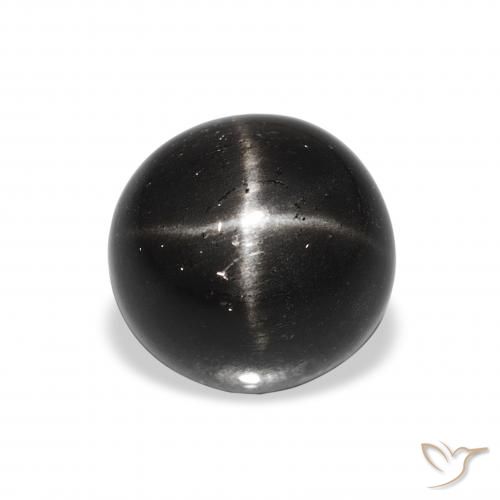 2.89ct Natürlicher Schwarz Sterndiopsid, Runden, Lichtundurchlässig