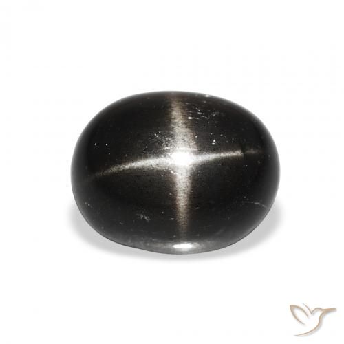9,17 ctw natürlicher Schwarz Sterndiopsid, Oval, Lichtundurchlässig