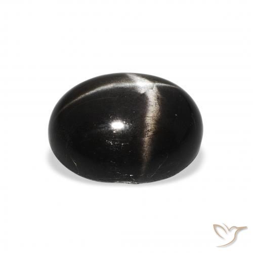 9,17 ctw natürlicher Schwarz Sterndiopsid, Oval, Lichtundurchlässig