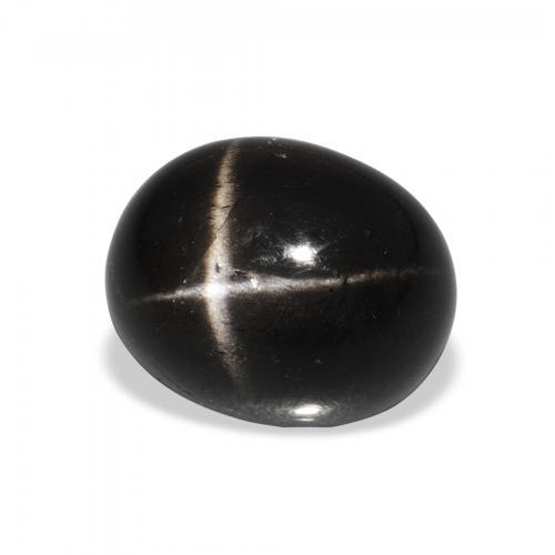 9,17 ctw natürlicher Schwarz Sterndiopsid, Oval, Lichtundurchlässig
