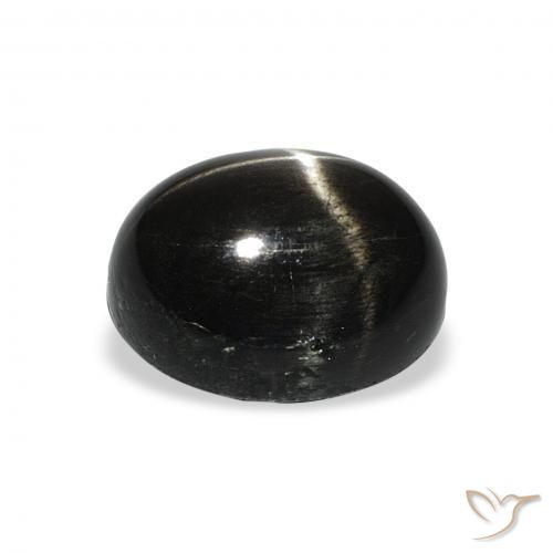 9,17 ctw natürlicher Schwarz Sterndiopsid, Oval, Lichtundurchlässig