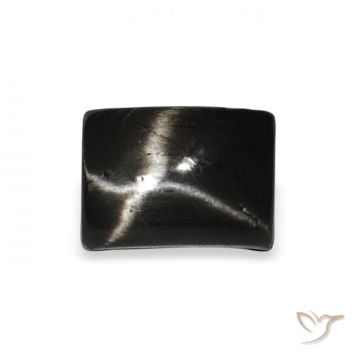 2.85ct Natürlicher Schwarz Sterndiopsid, Baguette, Lichtundurchlässig