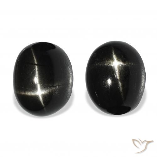 12.04ctw Natürlicher Schwarz Sterndiopsid, Oval, Lichtundurchlässig