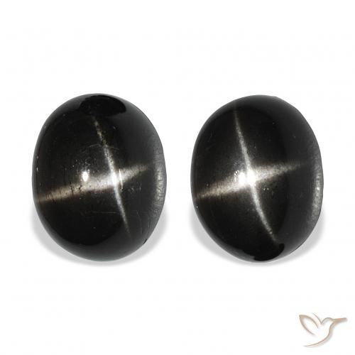 12.31ctw Natürlicher Schwarz Sterndiopsid, Oval, Lichtundurchlässig