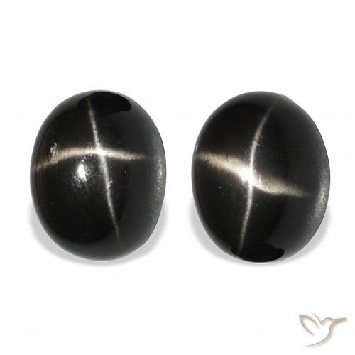 13.46ctw Natürlicher Schwarz Sterndiopsid, Oval, Lichtundurchlässig