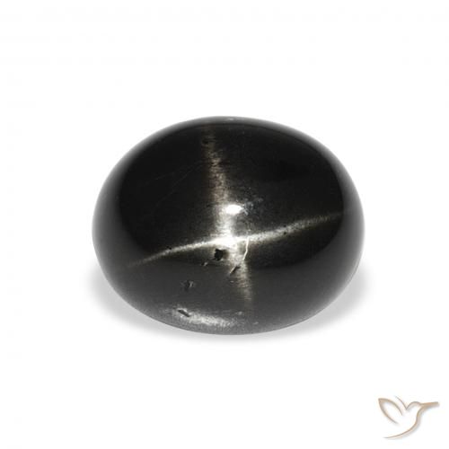 4.75ct Natürlicher Schwarz Sterndiopsid, Oval, Lichtundurchlässig