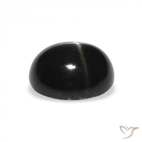 9,17 ctw natürlicher Schwarz Sterndiopsid, Oval, Lichtundurchlässig