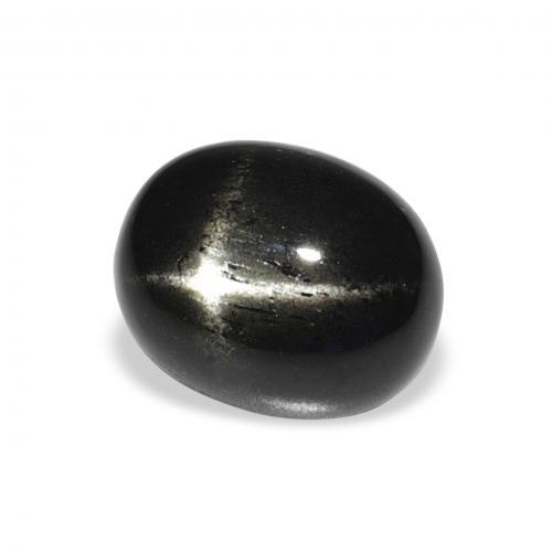 9,17 ctw natürlicher Schwarz Sterndiopsid, Oval, Lichtundurchlässig