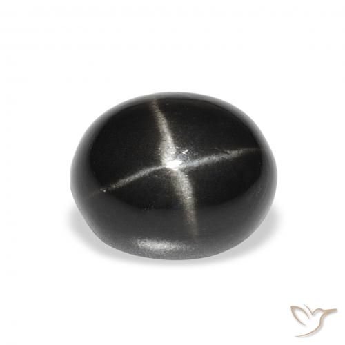 9,17 ctw natürlicher Schwarz Sterndiopsid, Oval, Lichtundurchlässig