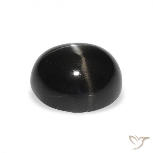 9,17 ctw natürlicher Schwarz Sterndiopsid, Oval, Lichtundurchlässig
