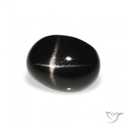 9,17 ctw natürlicher Schwarz Sterndiopsid, Oval, Lichtundurchlässig
