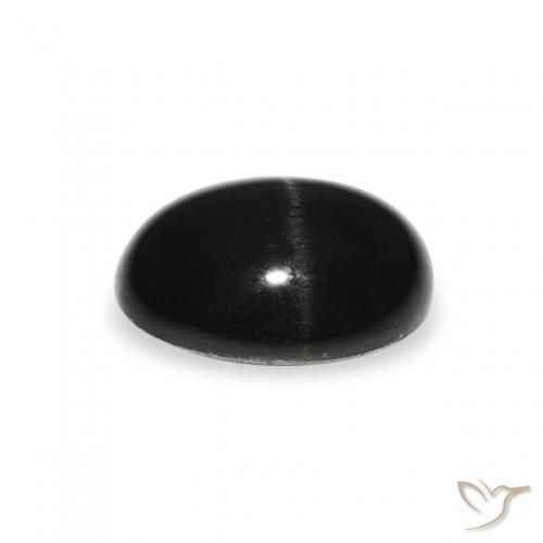 9,17 ctw natürlicher Schwarz Sterndiopsid, Oval, Lichtundurchlässig