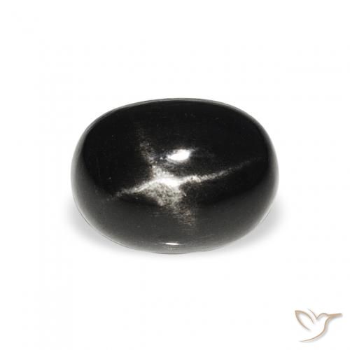 1.47ct Schwarz Sterndiopsid, Oval, Lichtundurchlässig