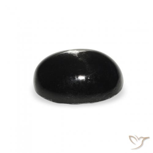 9,17 ctw natürlicher Schwarz Sterndiopsid, Oval, Lichtundurchlässig