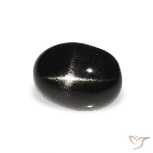 1.59ct Natürlicher Schwarz Sterndiopsid, Oval, Lichtundurchlässig