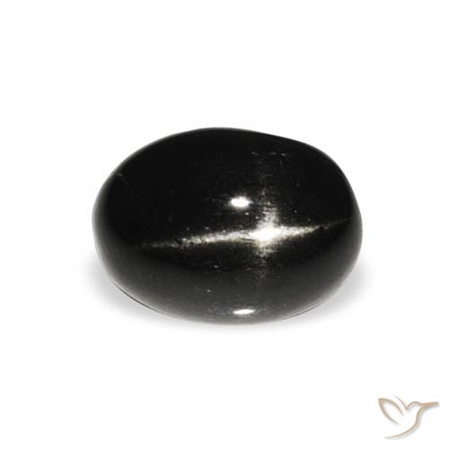 9,17 ctw natürlicher Schwarz Sterndiopsid, Oval, Lichtundurchlässig