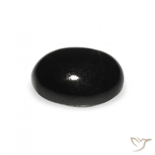 9,17 ctw natürlicher Schwarz Sterndiopsid, Oval, Lichtundurchlässig