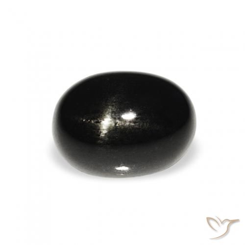 1.47ct Schwarz Sterndiopsid, Oval, Lichtundurchlässig