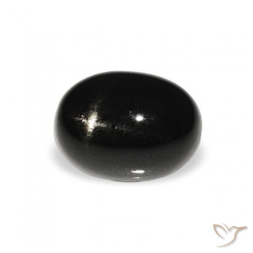 9,17 ctw natürlicher Schwarz Sterndiopsid, Oval, Lichtundurchlässig
