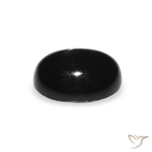 9,17 ctw natürlicher Schwarz Sterndiopsid, Oval, Lichtundurchlässig