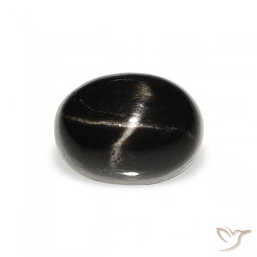 1.77ct Natürlicher Schwarz Sterndiopsid, Oval, Lichtundurchlässig
