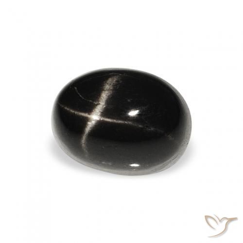9,17 ctw natürlicher Schwarz Sterndiopsid, Oval, Lichtundurchlässig