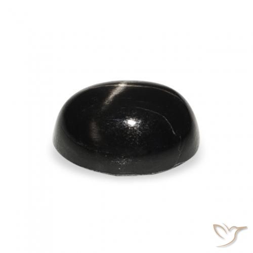 9,17 ctw natürlicher Schwarz Sterndiopsid, Oval, Lichtundurchlässig