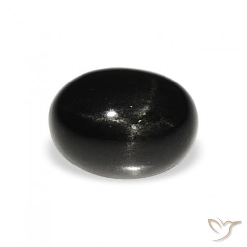 1.85ct Schwarz Sterndiopsid, Oval, Lichtundurchlässig