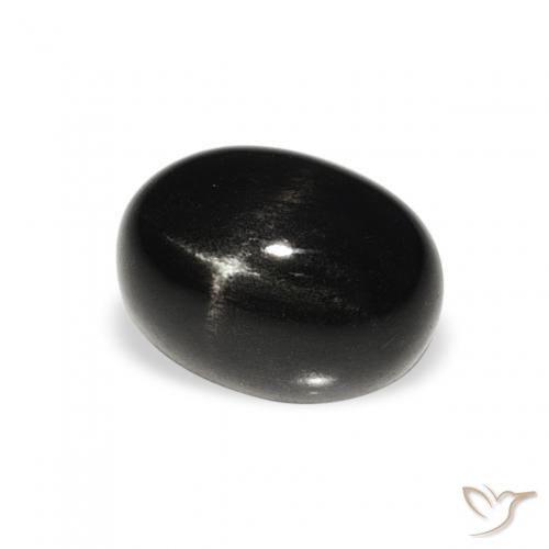 9,17 ctw natürlicher Schwarz Sterndiopsid, Oval, Lichtundurchlässig